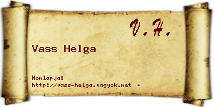 Vass Helga névjegykártya